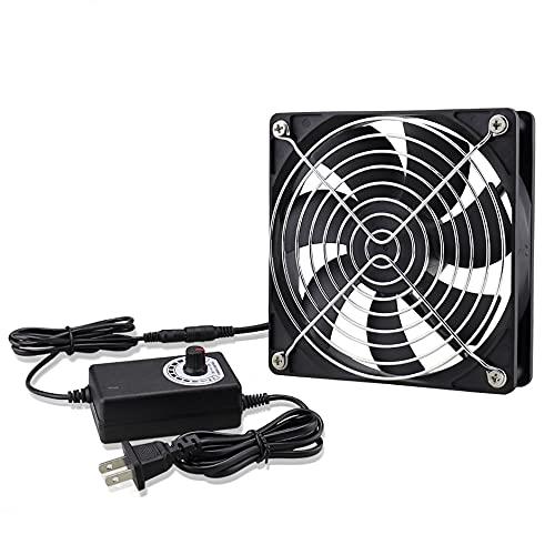 120mm x 25mm DC 12V換気扇 空冷ファン(AC 100V-240V駆動速度制御付き)、レシーバーアンプ用DVRプレイステーションXboxコンポー...