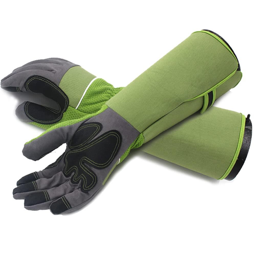 TARATI ガーデニング手袋 ガーデングローブ プロフェッショナル サボテン ローズ バラの手入れ 剪定 薔薇のトゲ ローズグローブ 耐摩耗 ロング長袖手袋 庭作業手袋 園芸用手袋 安全保護 穿刺防止 女性男性用バラグローブ バラ手袋トゲ防止 ガーデニング 手袋 グリーン