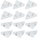 コーナークリップ 文房具 三角クリップ ブッククリップ 12個入 透明色 ペーパークリップ 再利用可能 書類 試験紙 領収書整理 学校 業務用 事務用品 (透明...