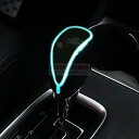 SzmsmyシフトノブLEDイルミネーションタッチセンサートヨタカーブラックレザーユニバーサル(エッジ白)