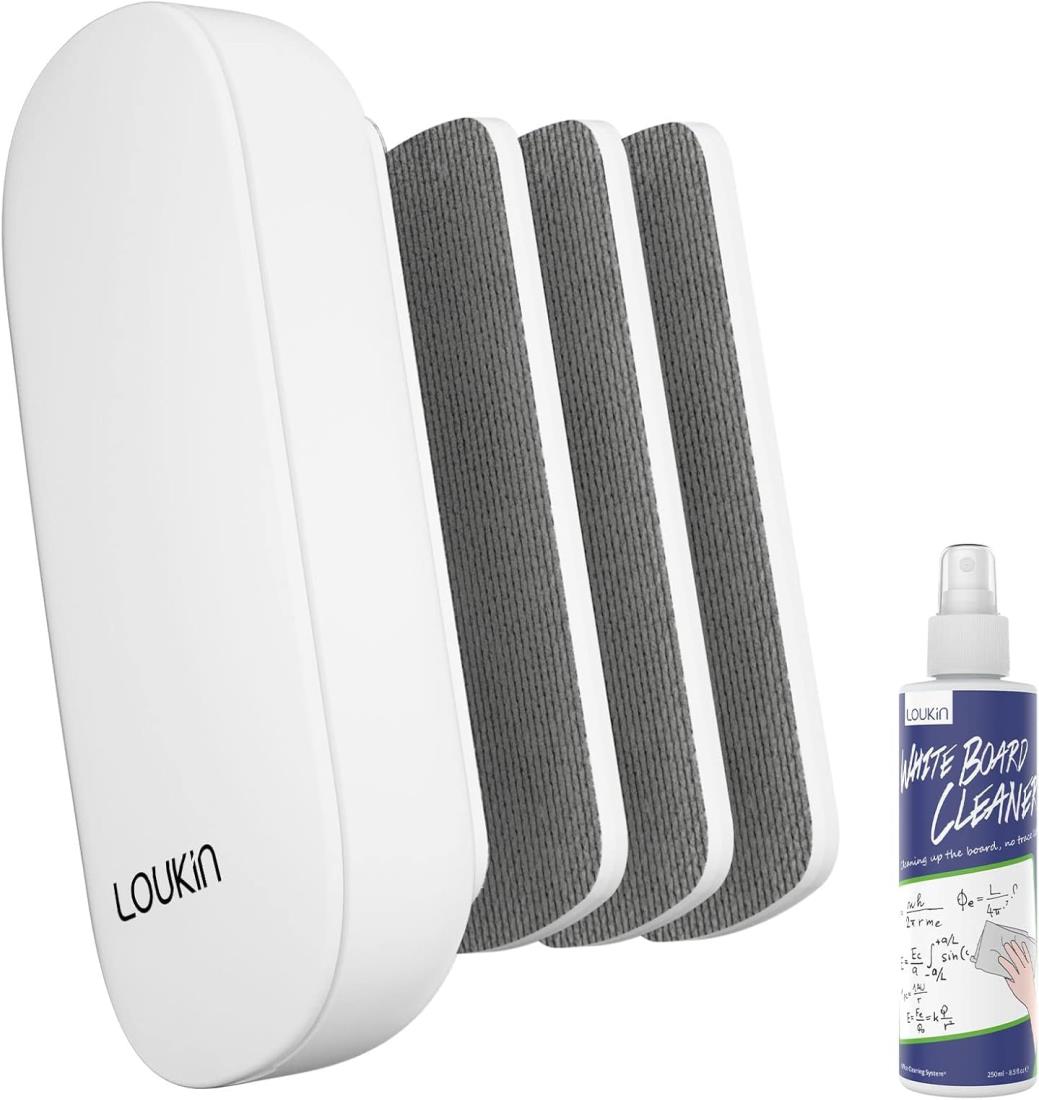 LOUKIN ホワイトボード イレーザー 詰め替え フェルトパッド3枚付き 磁気ホワイトボード消しゴム 1パックに付き4枚 ガラスボードレーザー 教室・ご家庭・...