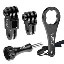 HSU アクションカメラ 延長アーム gopro 延長アダプター アルミ製 gopro マウント レンチとネジ付き GoPro Hero13/12/11/10/...