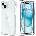 Spigen iPhone 15 ケース クリア 薄型 耐衝撃 軽量 米軍MIL規格取得 黄変抑制 レンズ保護 指紋防止 擦り傷防止 ワイヤレス充電対応 リキッ...