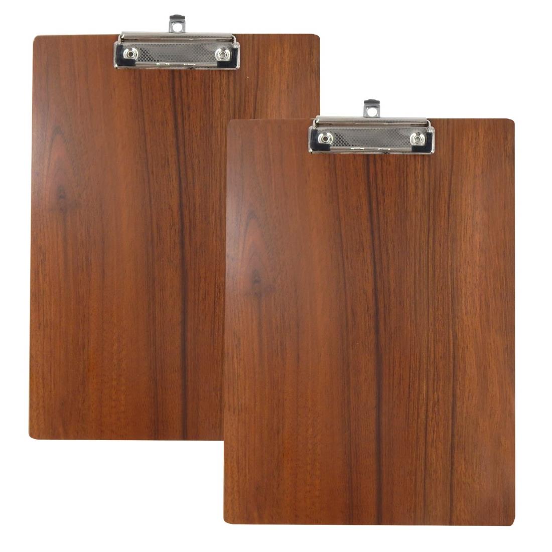 OFFIDIX クリップボード A4タテ型 クリップファイル バインダー オフィス筆記用 2個入り ブラウン