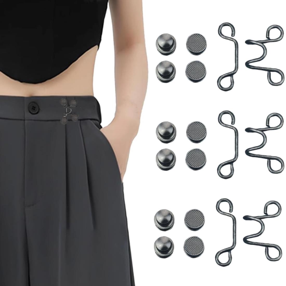 YFFSFDC【ウエスト調整ボタン30mm3セット】ジーンズ 調整 リベット付き 縫い目ない ウエストバックル ..