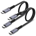 50 cm USB CからUSB Cケーブル2パック、SUMPPK 100 W急速充電USB C 3.1ケーブル、10 Gbps高速データ転送、サムスンGala...
