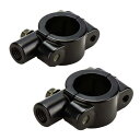 ELIFEPARTS バイクミラー用 ミラーマウントクランプ 取り付けクランプ ミラーホルダー 10mm 正ネジミラー適用 ブラック