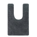 トイレマットラグジュアリー トイレマット 洗える 敷物 吸水速乾 ふかふか 滑り止め ロング トイレマットジャンボ カーペット アイボリー マイクロファイバー ベージュ 無地 インテリア 丸洗い (グレー, 90*60cm)