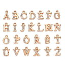 アルファベット チャーム 26個セット アクセサリー パーツ ネックレス ブレスレット 英字 ローマ字 基礎パーツ ジュエリー作り デコキット クラフト手芸 手作りキット DIY飾り物