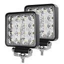 BETWEEN 2個セット 48W LED 作業灯 広角 ワークライト 投光タイプ 6000K IP67防水・防塵・耐衝撃・長寿命 16連10-30VDC対応 ...