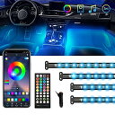 NOVSIGHT 車内 LEDテープライト 72LED 車イルミネーション 車内装飾用 防水 高輝度 RGB 8色切替 雰囲気ライト モードライト 星空 ランプ...