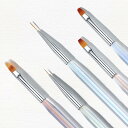 Modelones ネイルブラシセット ジェルネイル筆 オーロラ ネイルアートペン*5 カラーセットジェルネイル用筆セット ふでセット ビルダーグルーブラシ ネ...