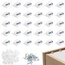 アングルブラケット 棚受け【50個セット】棚ダボ ネジ式 背板ストッパー プラスチック製 クローゼット 内閣 本棚 留め具 ホワイト