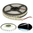 LEDテープライト 5m 防水 12V 600連SMD5050 二列式 カバー付 白 ホワイト高輝度 白ベース 正面発光 漁船/船舶/トラック/屋外照明/led...