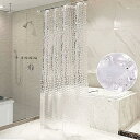 OTraki シャワーカーテン 半透明 90x180cm 防カビ 防水 浴室カーテン カット可能 Shower curtain 軽量 清潔 100%EVA リン...