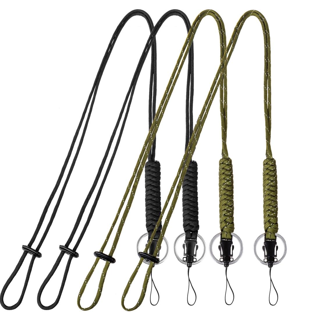 [BRAVESHINE] ネックストラップ 4本セット 携帯ストラップ 首掛けストラップ 落下防止 長さ調整可能 ワンタッチで脱着 スマホ、デジカメ、鍵、警笛、社員証、名札IDカードホルダーケース、パスケースなどに適応