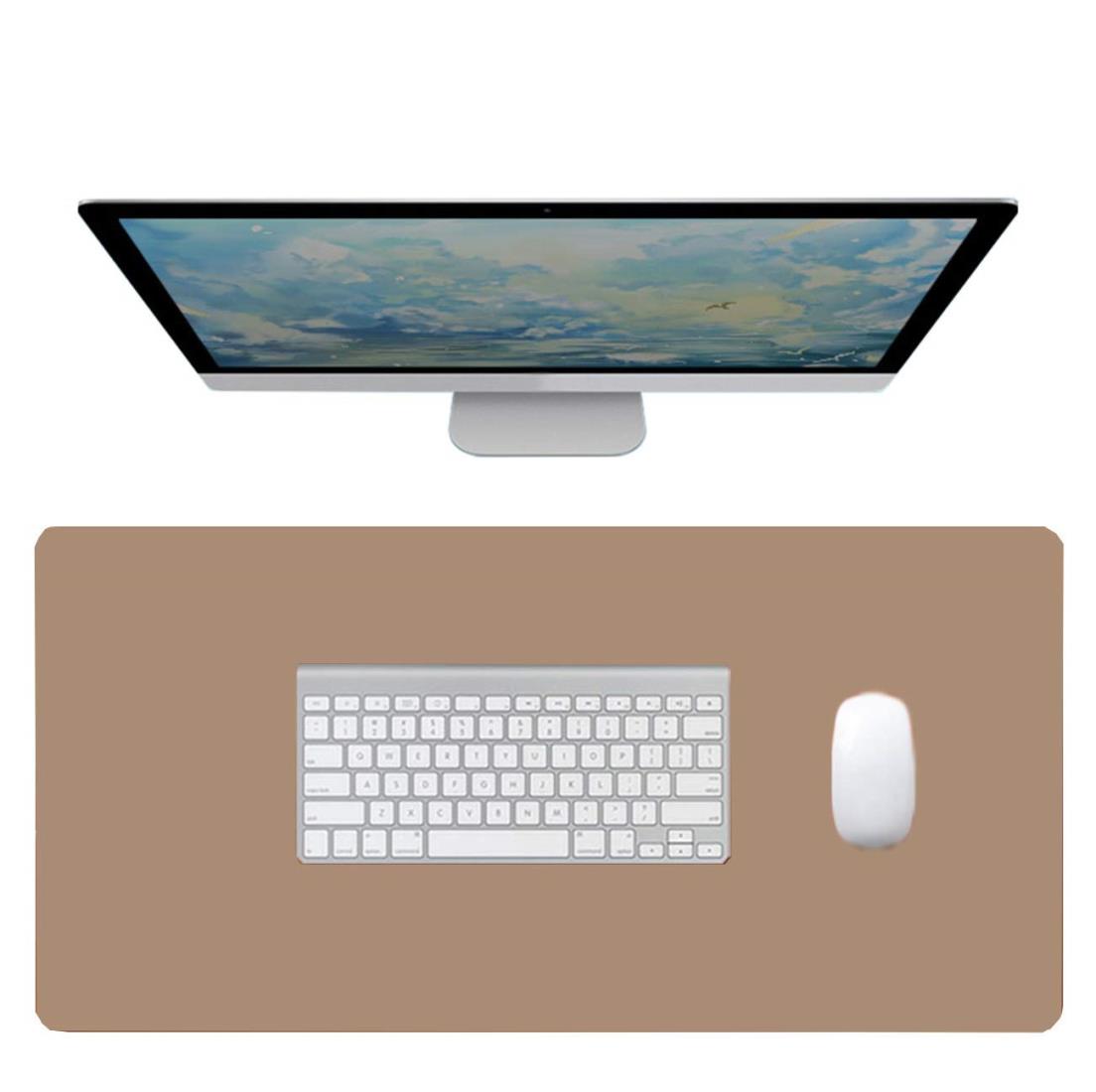 NOEINA オフィス用品 PUレザー デスクマット マウスマット PC机 学習机 パソコンマット マット 大型 多機能 耐久性 両方の側が利用可能 120×6...