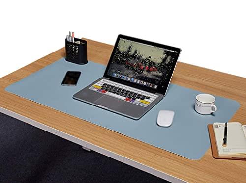 NOEINA オフィス用品 PUレザー デスクマット マウスマット PC机 学習机 パソコンマット マット 大型 多機能 耐久性 両方の側が利用可能 ブルー+グ...