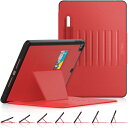 SEYMAC stock ケース iPad 9/8/7世代(2021/2020/2019) 10.2インチ ケース 耐衝撃 多角度横置き調節 オートスリープ ペン収納 カード収納 強磁力全面保護カバー(レッド)