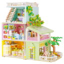LULUFUN ブロック 部屋模型 4 in 1 おもちゃ 我が家 立体パズル ミニブロック 部屋 ミニチュアハウス 組立 キット LEDライト付き 子供 大人...
