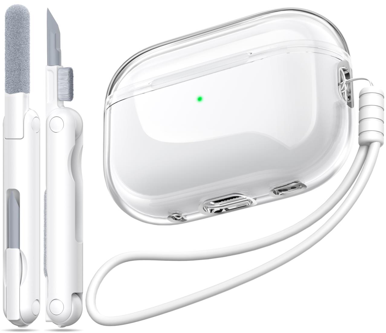 MHYALUDO Airpods Pro 第 2 世代/第 1 世代ケースカバー、Airpods Pro ケース第 2 世代 USB C 充電ポー..
