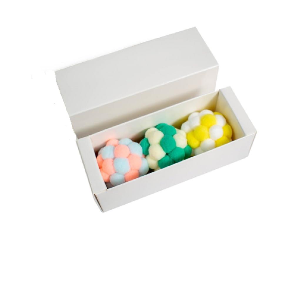 ペット玩具内蔵鈴付き猫ポンポンおもちゃ運動不足解消子猫成猫猫遊び用猫彩玉 (C組み合わせ)