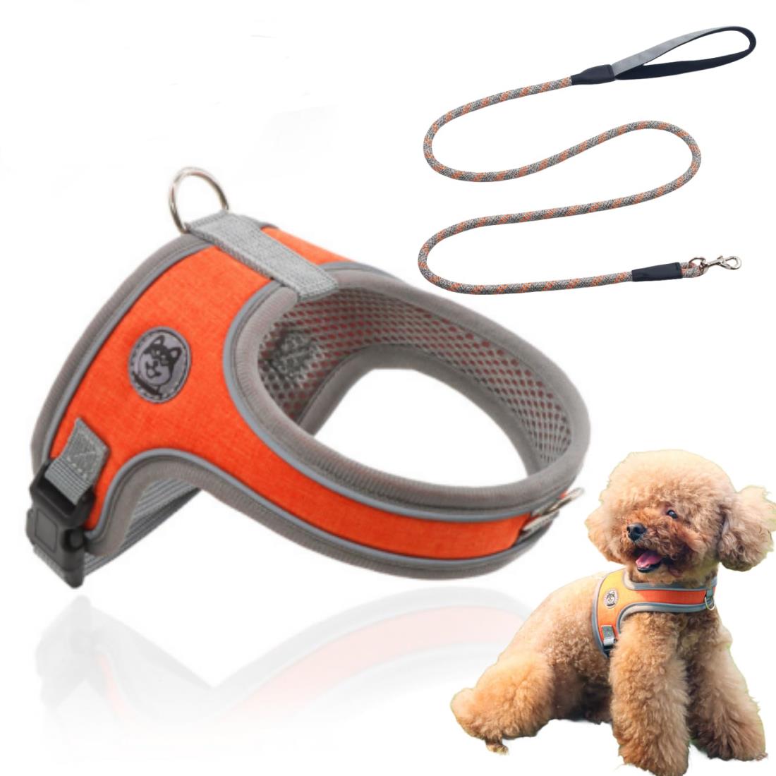 GIIPET-犬 ハーネス 犬 リード 夜間反射 犬用 パワーハーネス 喉に優しい ネームプレート ドッグハーネ..
