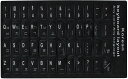 ウルマックス 韓国語キーボードシール 黒地 白文字 キーボードラベル マット加工 Korean クリーナー付(2)