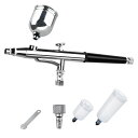 Ausuc エアブラシ ハンドピース ダブルアクション 口径0.3mm 7cc 20cc 40cc 3種類カップ プラモ 模型 塗装 アート クラフト