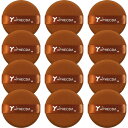 Wimily クッションパフ (12個セット) メイクパフ メイク用スポンジパフ 『 浮きがちな コンシーラー や ファンデ も 綺麗になじむ! 』化粧パフ ファンデーションスポンジパフ メイクアップパフ個別包装 (円形12個セット茶色.)
