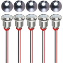 Kiligen 5個 12mm 110V-220VAC LED 防水インジケータライト パイロットライトシグナル インジケータ(ホワイト)