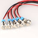 Kiligen 5個 8mm 110V-220VAC LED 防水インジケータライト パイロットライトシグナル インジケータ(ホワイト)