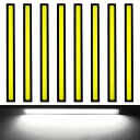 YFFSFDC LED ディライト 8本組 COB 高輝度発光 12V デイライト カー ホワイト オートドライビング昼間走行ランプ フォグライト 薄型3ミリ ...