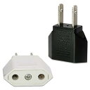 変換プラグ 国内用変換プラグ C→A 2個セット 電源変換プラグ 125-250V 国際 6A 日本用 日本 丸型 平型変換プラグ 2ピンタイプ 1対1変換プラ...