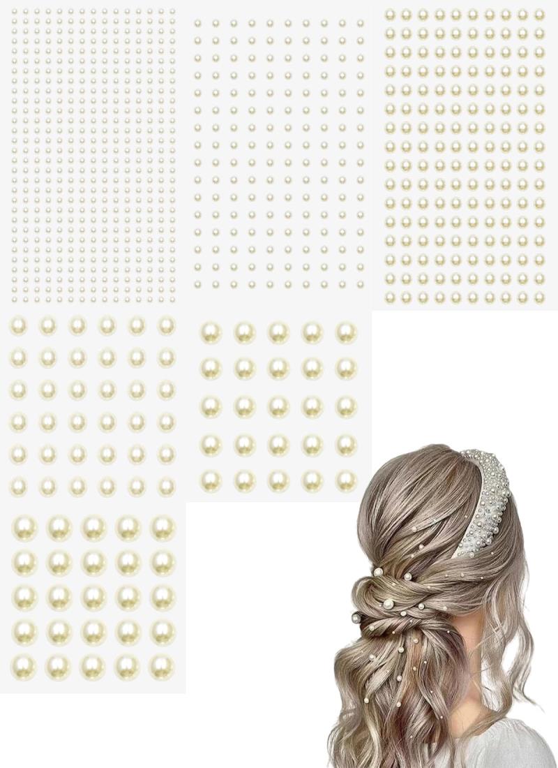 harukita パールステッカー パールシール ステッカー 真珠 フェイスステッカー 自己粘着性 ネイルパー..