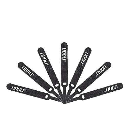 Udoli 50本組 結束バンド マジックテープ プ ケーブル収納 ケーブル 結束 結束テープバンド ブラック/コード等収納 家庭/事務用 黒