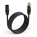 Poyiccot XLRケーブル 1.5m、 XLR to XLR ケーブル、3ピンマイクケーブル、マイク 延長 XLRオス to XLR メスケーブル、 XL...
