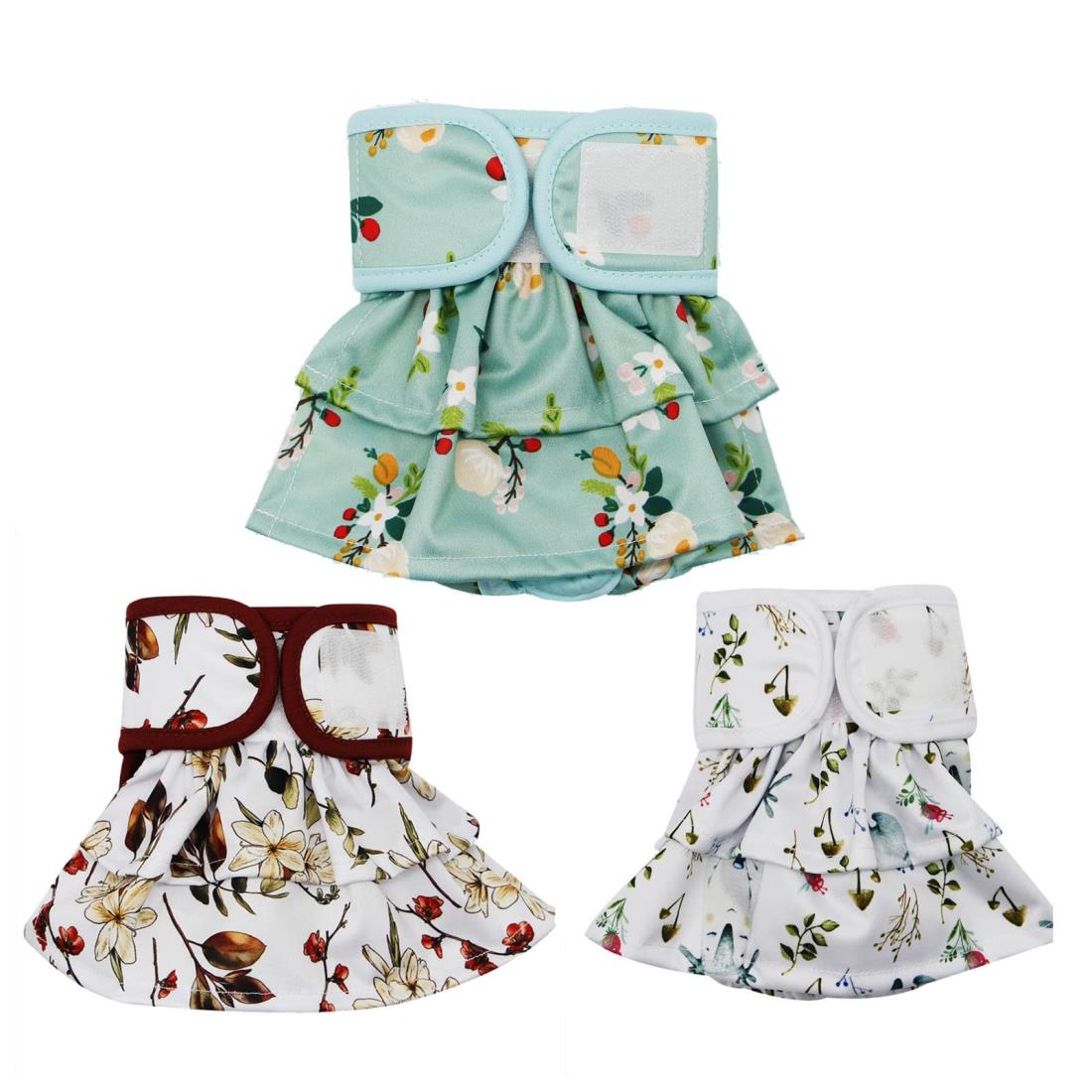 Botocooマナーベルト 女の子 犬 おむつ 洗える女の子用 スカートデザイン子犬のおむつ猫 おむつ再利用..