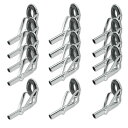 トップガイド ロッドガイド ステンレス 釣り竿 穂先 (8-1.8mm / 8-2.0mm / 8-2.4mm 15点セット)