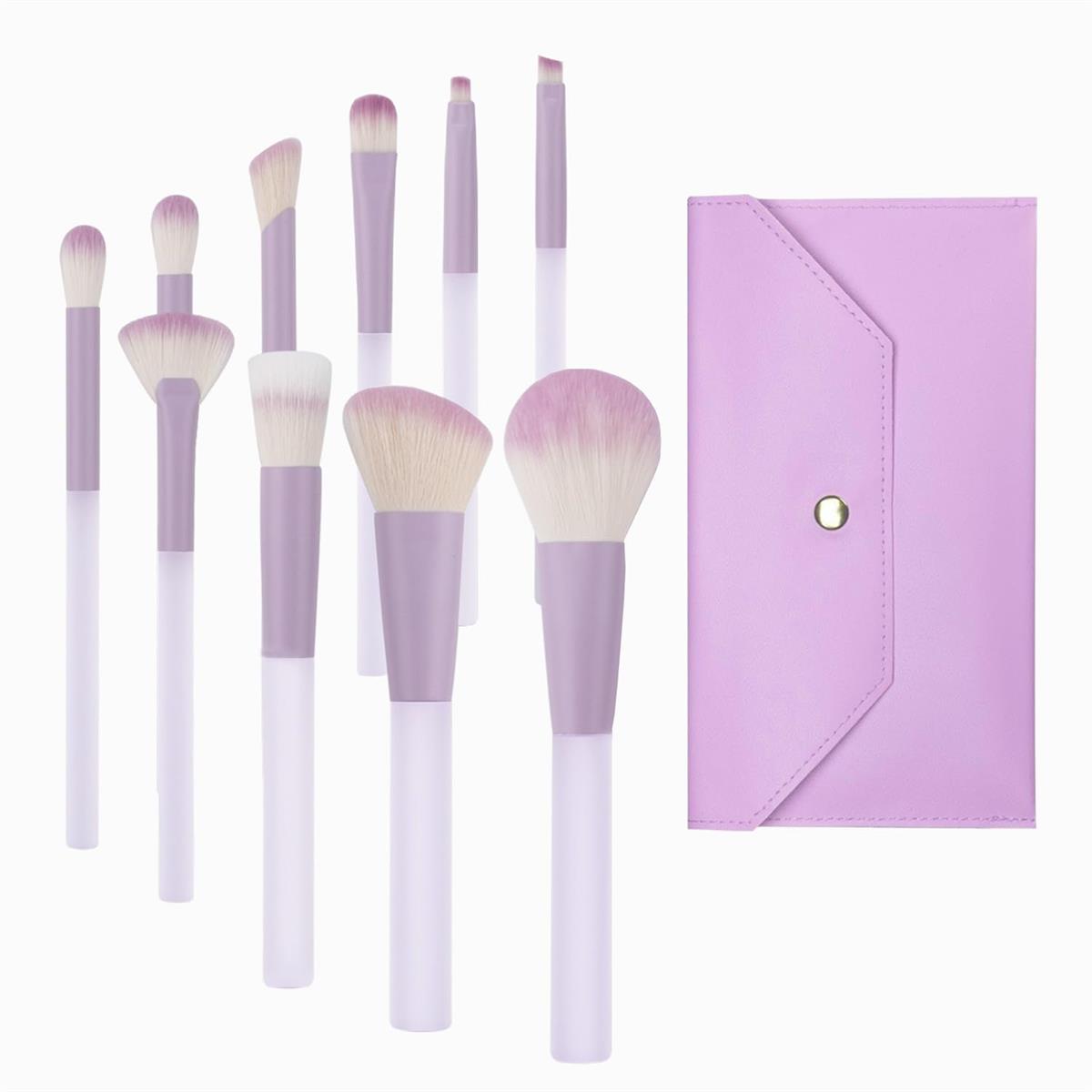 GRTUFOBA メイクブラシ 10本セット 化粧ポーチ付き 化粧ブラシ 高級繊維毛 超柔らかい メイク 筆 多機能 チークブラシ アイシャドウブラシノーズシャドウブラシ 敏感肌適用 日常の化粧 持ち運びに便利