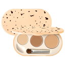 Erinde コンシーラー パレット 3色 コンシーラー くま消し 人気 しみカバー アイ目元 涙袋 ブラシ付き ハイカバー 02# ナチュラルベージュ