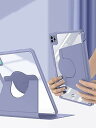 縦置きiPad Air 13 ケース M2 2024 /iPad Pro12.9 第6世代 第5世代 第4世代 透明バックカバー 360°回転スタンド 背面クリ...