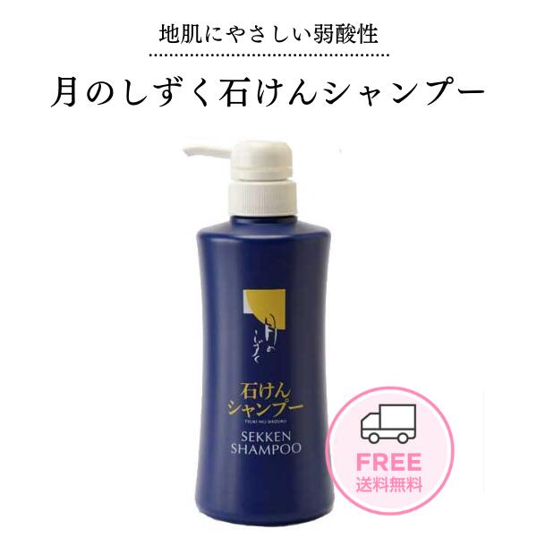 【ポイント2倍クーポン有】【あす楽】月のしずく 石けんシャンプー500ml 髪と頭皮にやさしいシャンプー 送料無料 シャンプー 石鹸 石鹸..