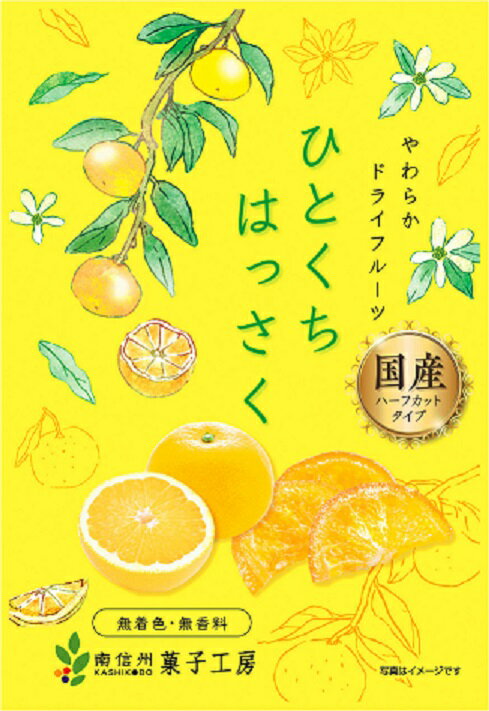 【ポイント5倍クーポン有】南信州菓子工房　はっさく 24g×1袋　【送料無料】国産　はっさく　ドライフルーツ　ゆうメールでお届け包装不可