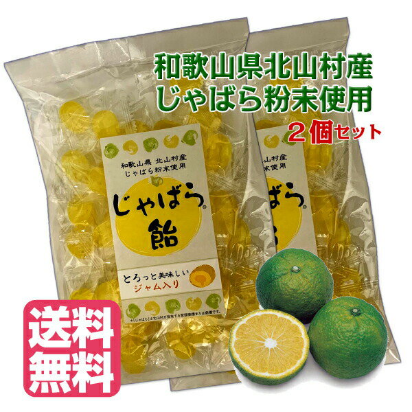 【 送料無料 】じゃばら飴 2個セット 和歌山県 北山村産 じゃばら使用 じゃばら果皮粉末入り じゃばらあめ 邪払 とろっとおいしい ジャム入り 道の駅 メール便 ジャバラ ジャム キャンディー 飴玉 美味しい あめ あめ玉 お菓子 花粉 花粉症 ミカン みかん 蜜柑