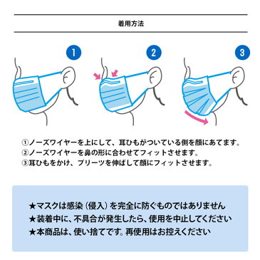 マスク　30枚組　ふつうサイズ　不織布　ノーズワイヤー　プリーツ加工　微生物　吸着　耳が痛くなりにくい　BFE99% 返品不可商品