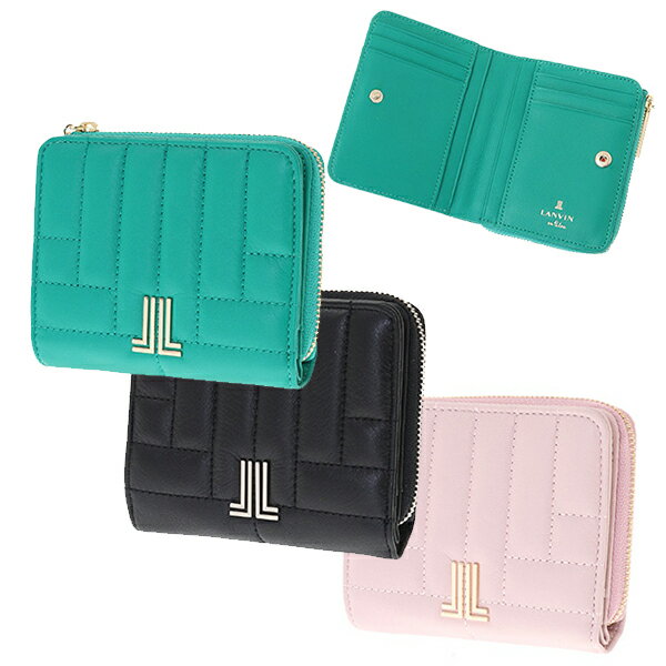 【期間限定!5%値引きSALE】ランバンオンブルー LANVIN en Bleu 財布 Lファスナー二つ折り財布 ベルシー 牛革 482662