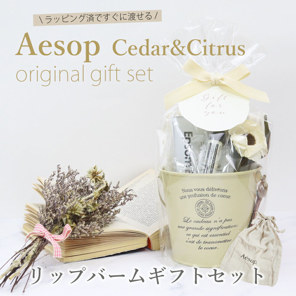 イソップ リップトリートメント ギフトセット ハンドタオル エプソムソルト入り ラッピング対応 女性 誕生日 プレゼント 人気