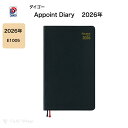 ダイゴー 2026年 ダイアリー E1005 ブラック 1ヶ月横罫 2026 アポイント 1Mホリゾンタル 12月始まり 手帳サイズ★