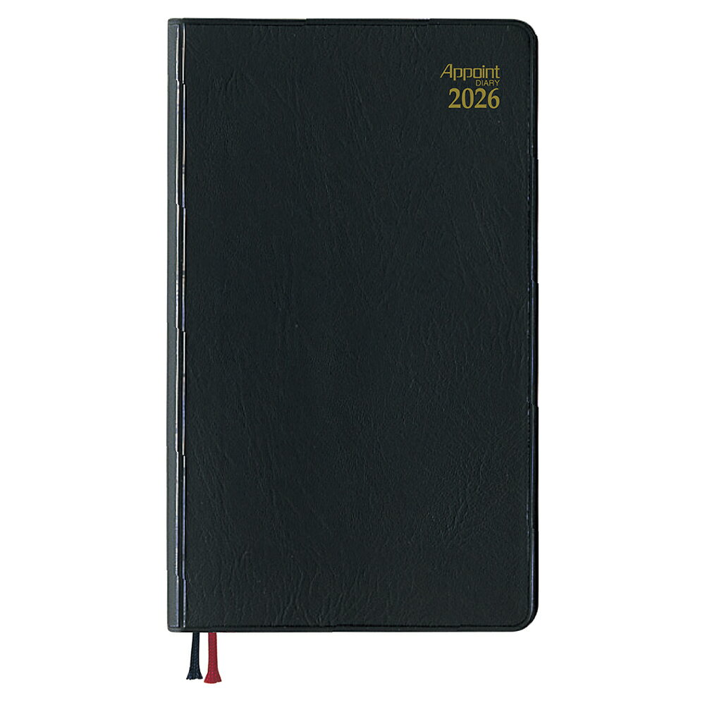 ダイゴー 2026年 ダイアリー E1007 ブラック 見開き1週間 2026 アポイント 1W 12月始まり 手帳サイズ